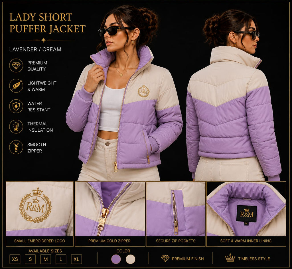 LADY SHORT PUFFER JACKET – PREMIUM COLLECTION